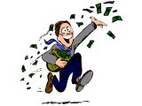 Throwing money away on a spree